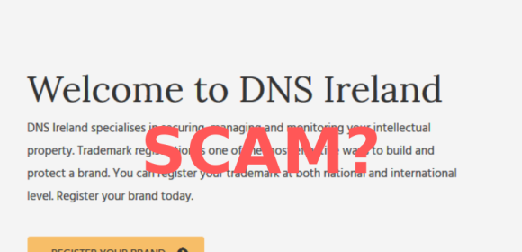 Possible scam alert – DNSireland.org domain name registration emails