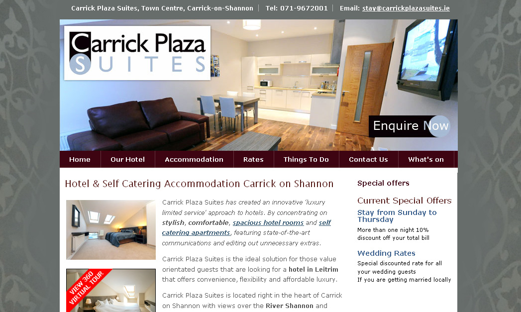 Carrick Plaza Suites, Carrick-on-Shannon, website