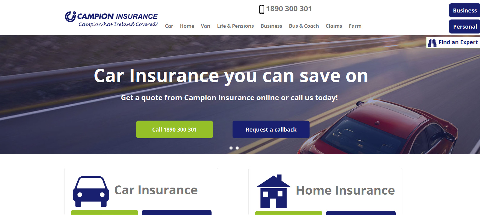Campion Insurance Responsive Redesign