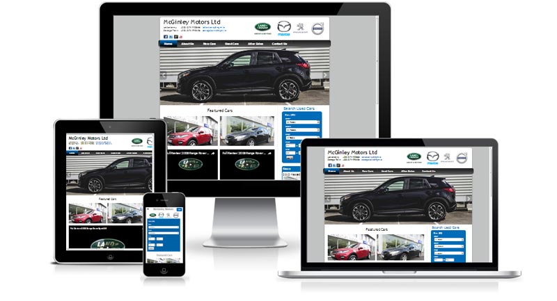 New mobile site for McGinley Motors Donegal