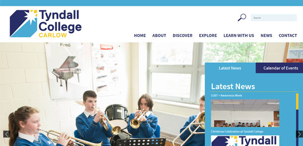 Tyndall College Carlow Responsive Website